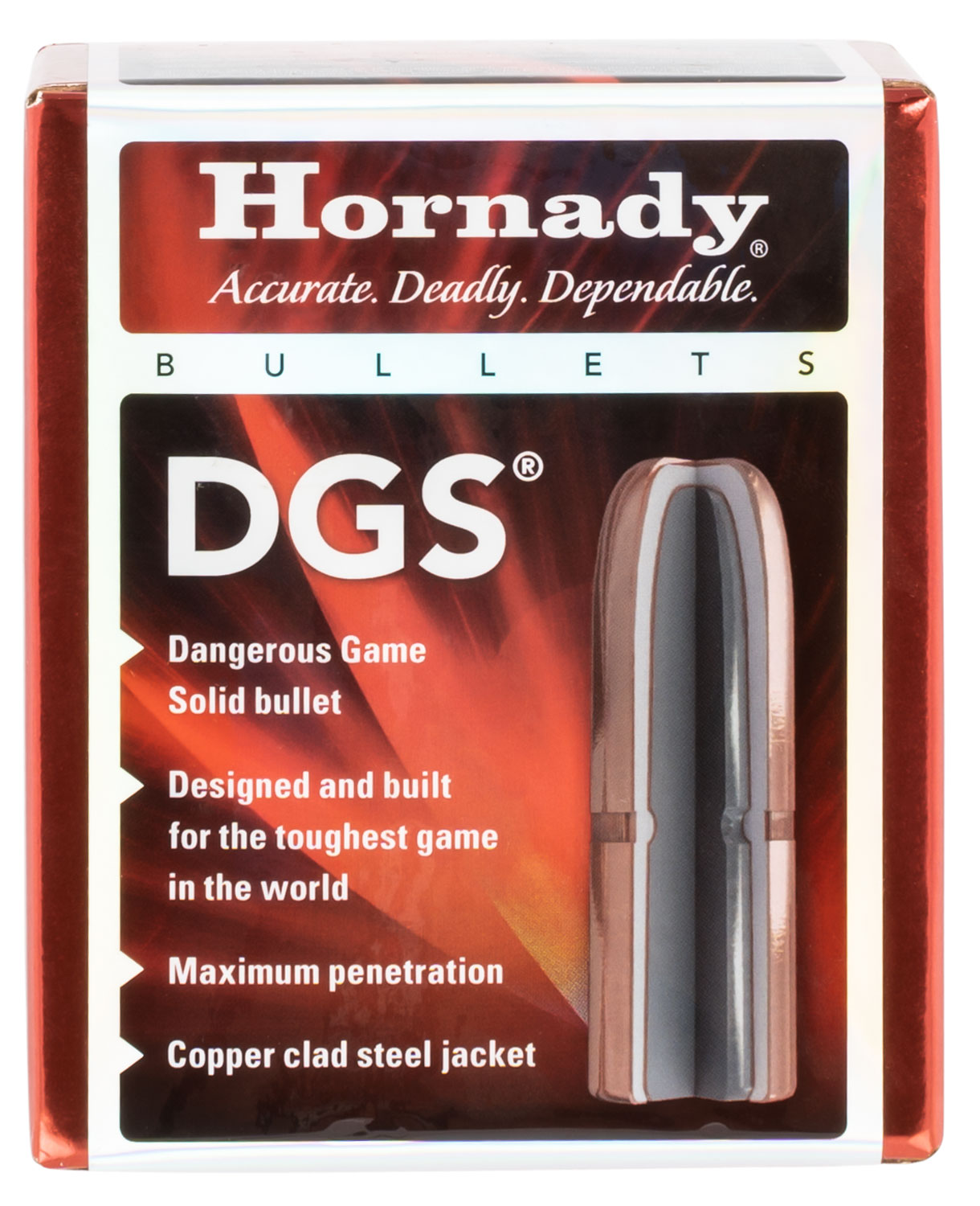 Hornady 4507 DGS 45 Cal .458 500 gr Full Metal Jacket Round Nose 50 Per Box/ 15 Case