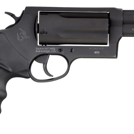 Taurus 2-441031MAG Judge Magnum Compact 45 Colt (Long Colt)/410 Gauge 5 Shot 3" Matte Black Oxide Steel Barrel, Cylinder & Frame, Black Ribber Grip, Transfer Bar Safety, Exposed Hammer