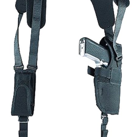 Uncle Mike's 83031 Sidekick Vertical Shoulder Holster Shoulder Size 03 Black Cordura Harness Fits Med/Large DA Revolver Fits 5-6.50" Barrel Right Hand