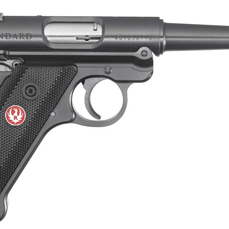 Ruger 40104 Mark IV  22 LR 10+1 4.75" Satin Stainless Tapered Barrel, Blued Steel Slide & Aluminum Frame, Checkered Synthetic Grip
