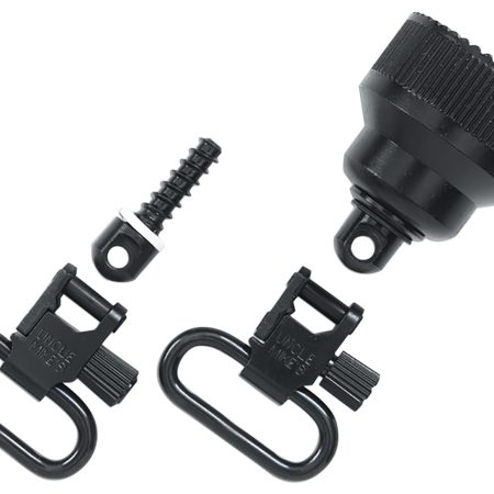 Uncle Mike's 18015 Mag Cap Swivel Set made of Steel with Blue Finish, 1" Loop Size & Quick Detach Style for  20 Gauge Remington 870 & 870 Youth Includes Two Super Swivels