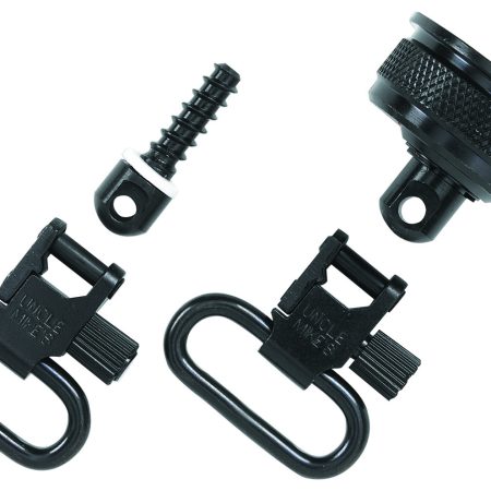 Uncle Mike's 18032 Mag Cap Swivel Set made of Steel with Blued Finish, 1" Loop Size & Quick Detach Style for 12 Gauge Remington 11-87 Includes Two Super Swivels
