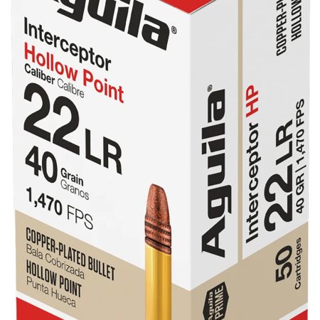 Aguila 1B220321 Interceptor  22LR 40gr Copper Plated Hollow Point 50 Per Box/20 Case