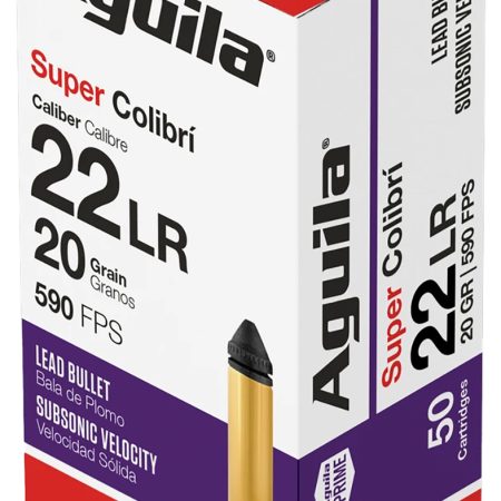 Aguila 1B220339 Super Colibri  22LR 20gr Subsonic Lead 50 Per Box/20 Case