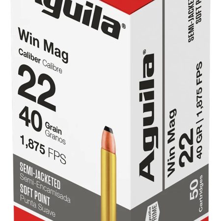 Aguila 1B222401   22WMR 40gr Semi Jacketed Soft Point 50 Per Box/20 Case