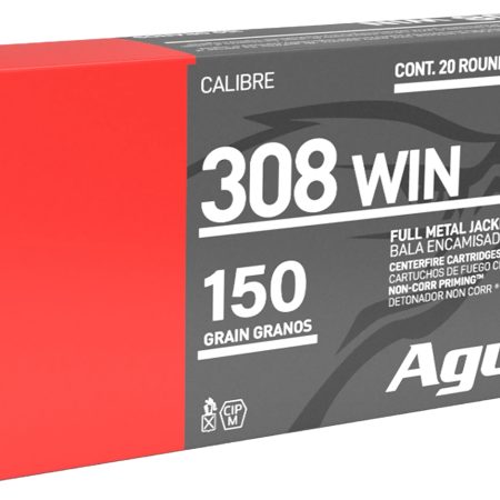 Aguila 1E308110   308Win 150gr Full Metal Jacket Boat Tail 20 Per Box/25 Case