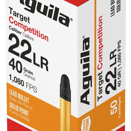 Aguila 1B220514 Competition  22LR 40gr Lead Solid Point 50 Per Box/20 Case