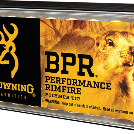 Browning Ammo B195117050 BPR Performance Rimfire 17HMR 17gr Polymer Tip 50 Per Box/20 Case