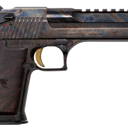 Magnum Research DE50CH Desert Eagle Mark XIX 50 AE 6" 7+1 Color Case Hardened Carbon Steel with Clear Cerakote Frame & Slide Walnut with Engraved Desert Eagle Logo Grip