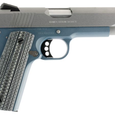 Colt Mfg O1070CCSBT 1911 Competition 45 ACP Caliber with 5" National Match Barrel, 8+1 Capacity, Blue Titanium Finish Frame, Serrated Stainless Steel Slide, Gray G10 Grip & 70 Series Firing System