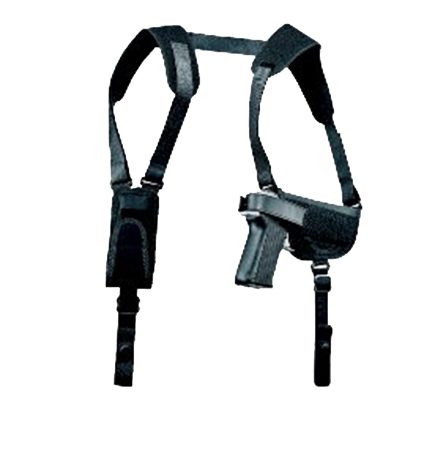 Uncle Mike's 77160 Pro-Pak Horizontal Shoulder Holster Shoulder Size 16 Black Nylon Harness Fits Med/Large Semi Autos Fits 3.25-3.75" Barrel Right Hand