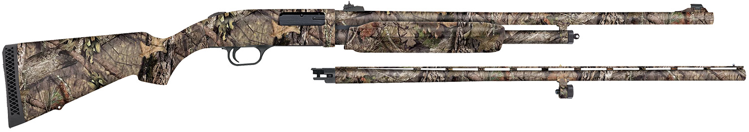Mossberg 54183 500 Combo 20 Gauge 5+1 3" 26" Overall Mossy Oak Break-Up Country, Vent Rib/24" Slugster Barrels, Fixed Synthetic Stock, Fully Rifled Bore Choke