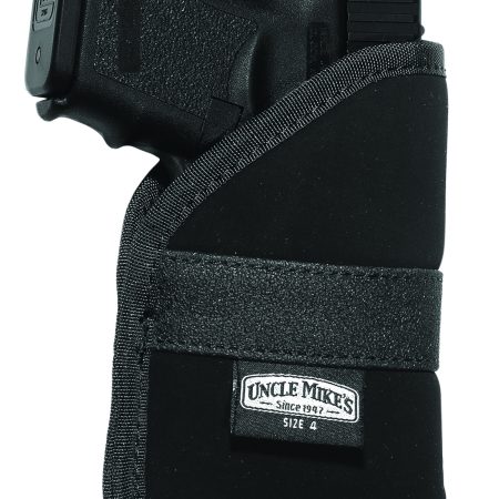 Uncle Mike's 87444 Inside The Pocket Holster Open Top Size 04 Black Nylon Pocket Fits Subcompact 9/40 Auto Right Hand