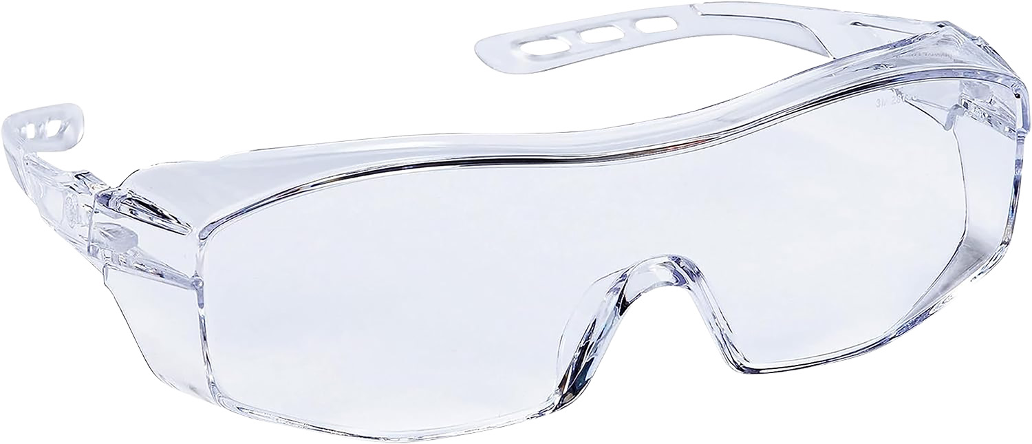Peltor 47030PEL6 Sport Over the Glass Adult Over the Glass Clear Lens Polycarbonate Clear Frame