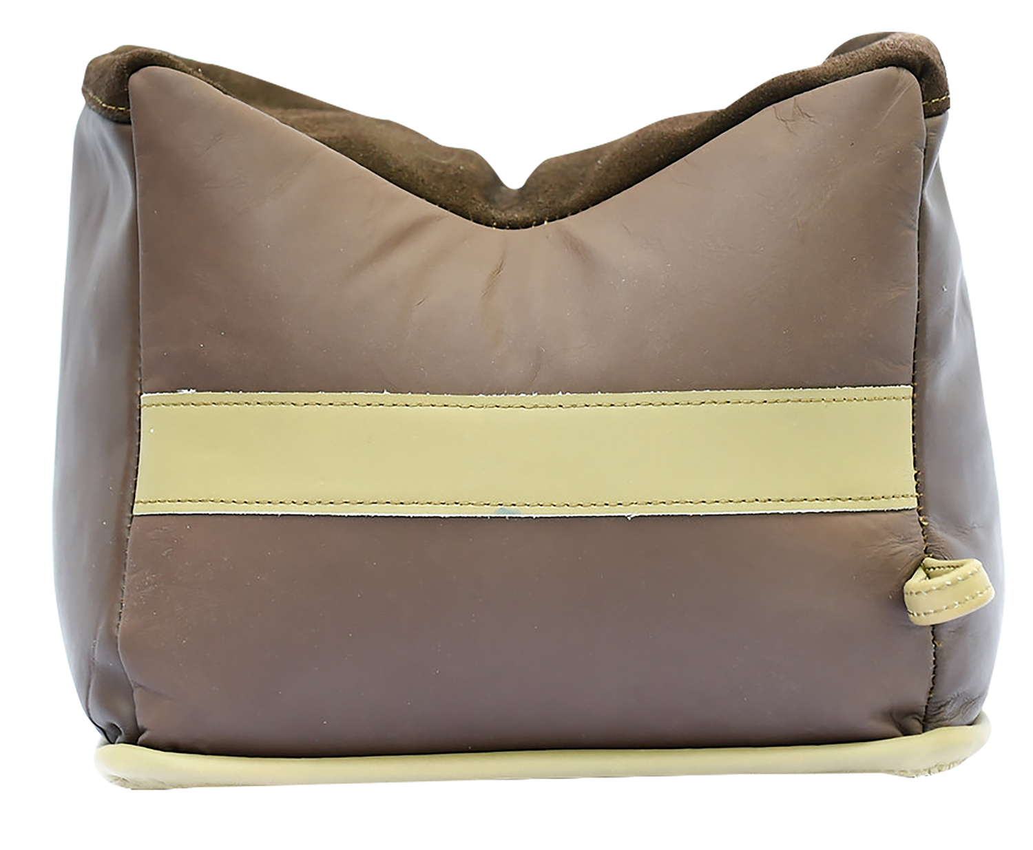 BenchMaster BMALBBLE Bench Bag Rifle Large Empty Brown Leather Front Bag .55 lbs