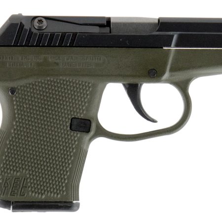 Kel-Tec P32BGRN P-32  32 ACP Caliber with 2.68" Barrel, 7+1 Capacity, Green Finish Aluminum Frame, Serrated Blued Steel Slide & Green Polymer Grip