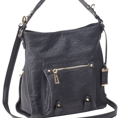 Bulldog BDP053 Hobo Purse w/Holster Black Leather Most Sm Pistols & Revolvers Right Hand