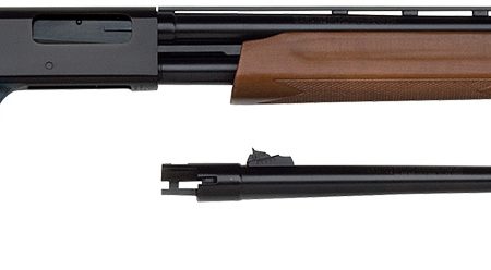 Mossberg 54282 500 Combo Full Size 20 Gauge Pump 3" 5+1 Blued 26" Slugster/24" Fully-Rifled Barrels, Blued Steel Receiver, Fixed Wood Stock, Right Hand, Fully Rifled Bore Barrel