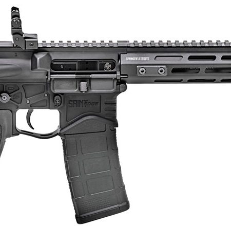 Springfield Armory STE916556B SAINT Edge 5.56x45mm NATO 30+1 16" Black Melonite Barrel Black Hard Coat Anodized Rec Black Adjustable Bravo Mod 0 SopMod Stock Black Bravo Mod 2 Grip Right Hand