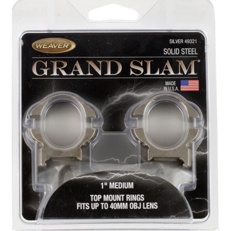 Weaver Mounts 49321 Grand Slam Silver 1" Medium