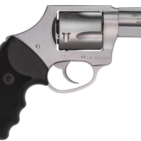 Charter Arms 74421 Bulldog Large 44 Special, 5 Shot 2.50" Matte Stainless Steel Barrel, Cylinder & Frame w/Black Finger Grooved Rubber Grip