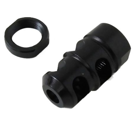 Kel-Tec PLRSU582 PLR-22 Muzzle Brake Kit Black Steel with 1/2"-28 tpi Threads for 22 LR Kel-Tec PLR-16