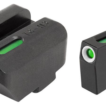 TruGlo TG13GL5A TFX  Black | Green Tritium & Fiber Optic White Outline Front Sight Green Tritium & Fiber Optic Rear Sight