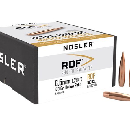 Nosler 53505 RDF Match 6.5Creedmoor 130gr Hollow Point Boat Tail 100/Box
