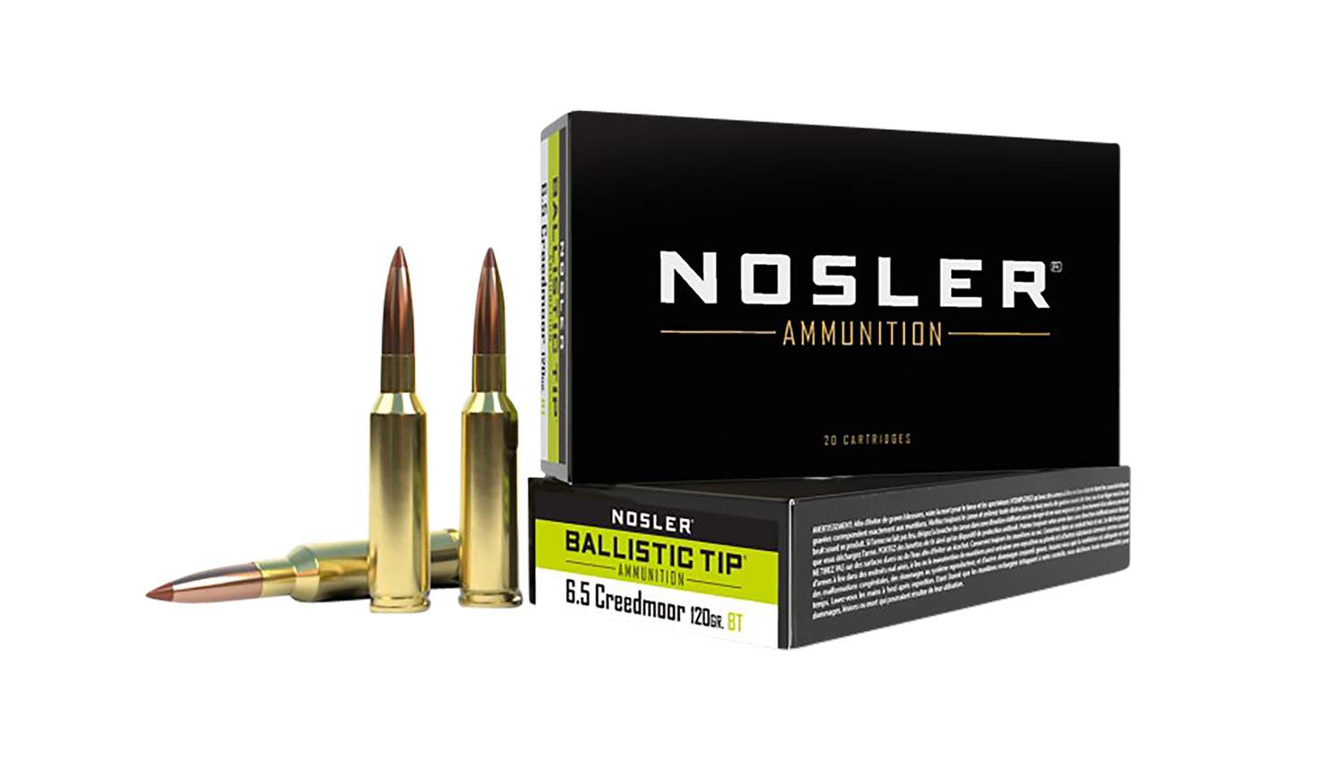 Nosler 42050 Ballistic Tip 6.5Creedmoor 120gr Spitzer Ballistic Tip 20 Per Box/10 Case
