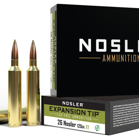 Nosler 40302 E-Tip 26Nosler 120gr E Tip Lead Free 20 Per Box/10 Case