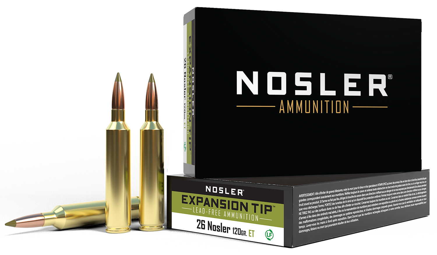 Nosler 40302 E-Tip 26Nosler 120gr E Tip Lead Free 20 Per Box