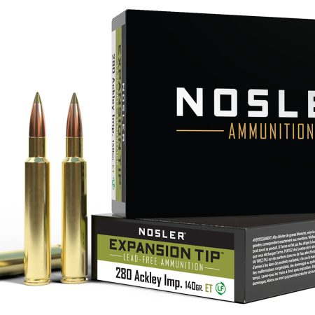 Nosler 40067 E-Tip  280Ackley Improved 140gr E Tip Lead Free 20 Per Box/10 Case