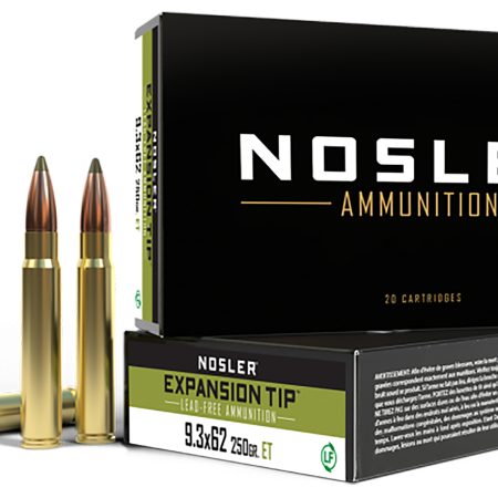 Nosler 40393 E-Tip  9.3mmx62Mauser 250gr E Tip Lead Free 20 Per Box/10 Case