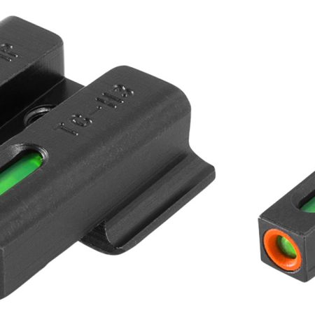 TruGlo TG13MP1PC TFX Pro  Black | Green Tritium & Fiber Optic Orange Outline Front Sight Green Tritium & Fiber Optic Rear Sight