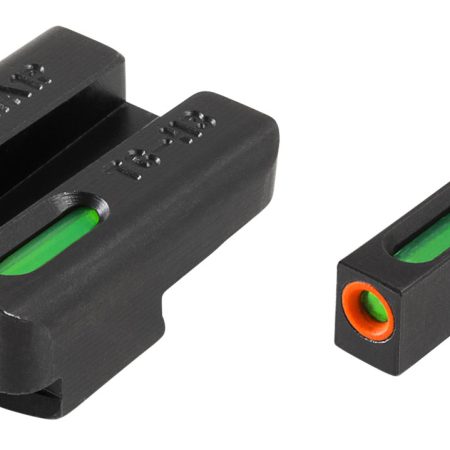 TruGlo TG13WA1PC TFX Pro Black | Green Tritium & Fiber Optic Orange Outline Front Sight Green Tritium & Fiber Optic Rear Sight