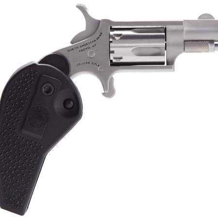 North American Arms 22LRHG Mini-Revolver  22 LR 5 Shot 1.13" Stainless Barrel, Frame & Cylinder, Black Synthetic Holster Grip, Exposed Hammer