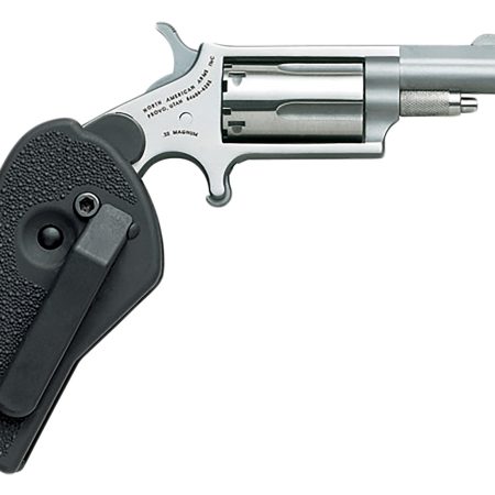 North American Arms 22MHG Mini-Revolver  22 WMR 5 Shot 1.63" Stainless Steel Barrel, Frame & Cylinder, Black Synthetic Holster Grip, Exposed Hammer