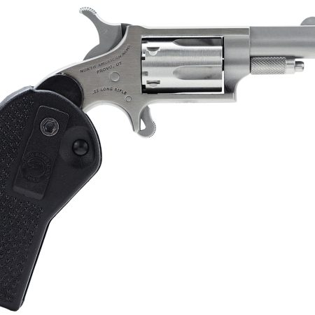 North American Arms 22LLRHG Mini-Revolver  22 LR 5 Shot 1.63" Barrel, Overall Stainless Steel Finish, Black Synthetic Holster Grip