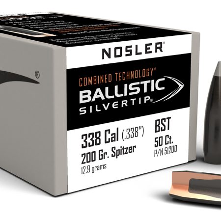 Nosler 51200 Ballistic Silvertip  338Cal 200gr Spitzer Point 50/Box