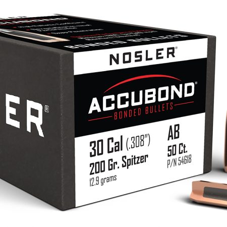 Nosler 54618 AccuBond 30Cal 200gr Spitzer Point 50/Box
