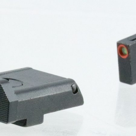 TruGlo TG13GLAPC TFX Pro  Orange Fiber Optic, Tritium Front/ Black Rear/Black Nitride Fortress Frame/Compatible w/Most Glock Except Single Stack & MOS, Front Post/Rear Dovetail Mount