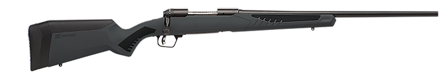 Savage Arms 57038 110 Hunter Full Size 25-06 Rem 4+1 22" Matte Black Button-Rifled Barrel, Matte Black Drilled & Tapped Carbon Steel Receiver, Adj AccuStock Matte Gray Synthetic Stock, Right Hand