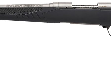 Savage Arms 57085 110 Storm Full Size 223 Rem 4+1 22" Matte Button-Rifled Barrel, Matte Drilled & Tapped Stainless Steel Receiver, AccuStock Matte Gray Synthetic Stock, Left Hand
