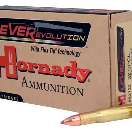 Hornady 82732 LEVERevolution  32WinSpecial 165gr Flex Tip eXpanding 20 Per Box/10 Case