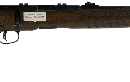 Savage Arms 70810 B Series G Full Size 17 HMR 10+1 21" Matte Black Sporter Barrel, Matte Black Drilled & Tapped Carbon Steel Receiver, Satin Hardwood Fixed Stock, Right Hand
