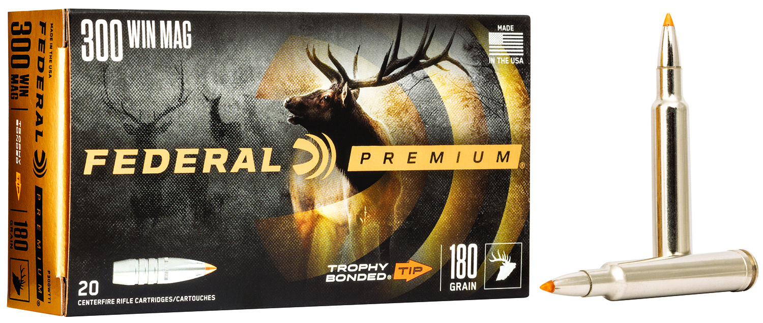 Federal P300WTT1 Premium 300WinMag 180gr Trophy Bonded Tip 20 Per Box/10 Case
