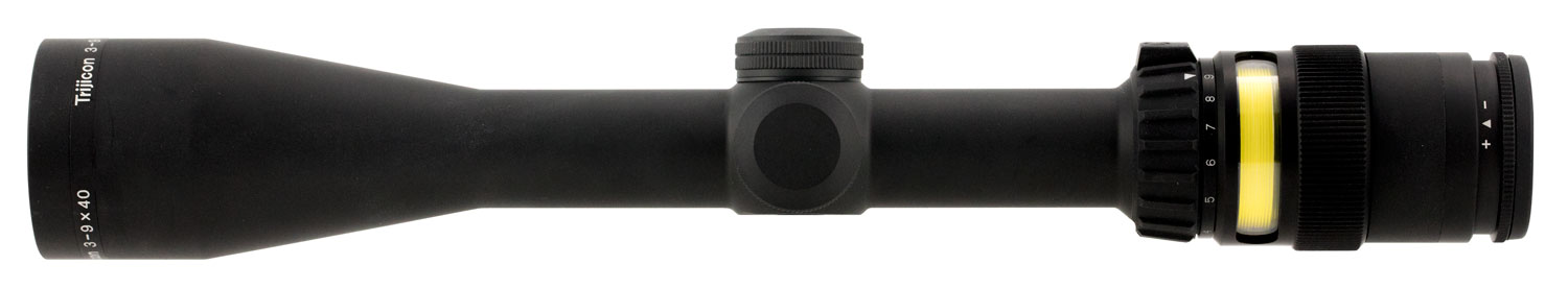 Trijicon 200001 AccuPoint Black Hardcoat Anodized 3-9x 40mm 1" Tube Illuminated Duplex Crosshair w/Amber Dot Reticle