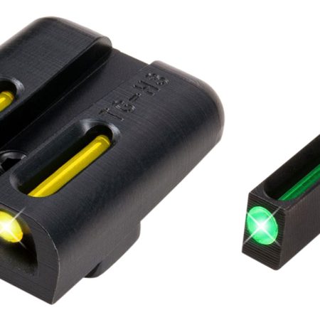TruGlo TG131GT2Y TFO  Green/Tritium/Fiber Optic Front Sight-Yellow/Tritium/Fiber Optic Rear Sight Glock 20/21