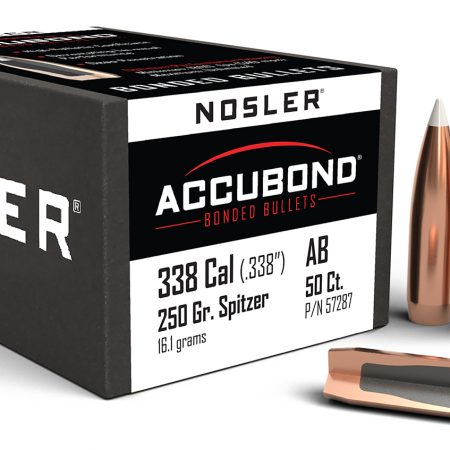 Nosler 57287 AccuBond 338Cal 250gr Spitzer Point 50/Box