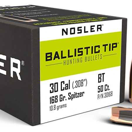 Nosler 30168 Ballistic Tip  30Caliber 168gr Spitzer 50/Box